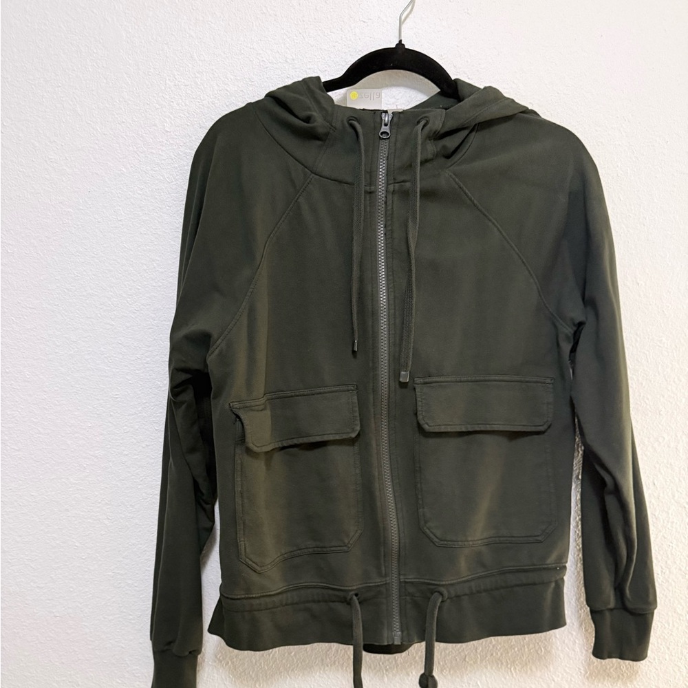 EUC Zella Weekend Stretch Organic Cotton Zip Hoodie